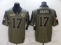 Men's Green Bay Packers Davante Adams #17 Brown Game Player Jerseys