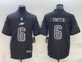 Men's Philadelphia Eagles DeVonta Smith #6 Black RFLCTV Limited Jerseys