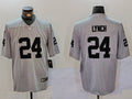 Men's Las Vegas Raiders Marshawn Lynch #24 Gray Player Game Jerseys