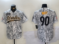 Men's Pittsburgh Steelers T.J. Watt #90 Arctic Camo Salute to Service Limited Jerseys