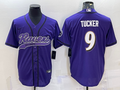 Men's Baltimore Ravens Justin Tucker #9 Purple Game Jerseys Joint Edition
