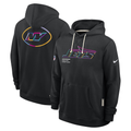 Men's New York Jets Nike Black 2025 NFL Crucial Catch Sideline Standard Issue Dri-FIT Hoodie