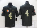 Men's Cleveland Browns Deshaun Watson #4 Black Authentic Game Jerseys