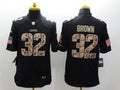 Men's Cleveland Browns Jim Brown #32 Black Player Game Jerseys