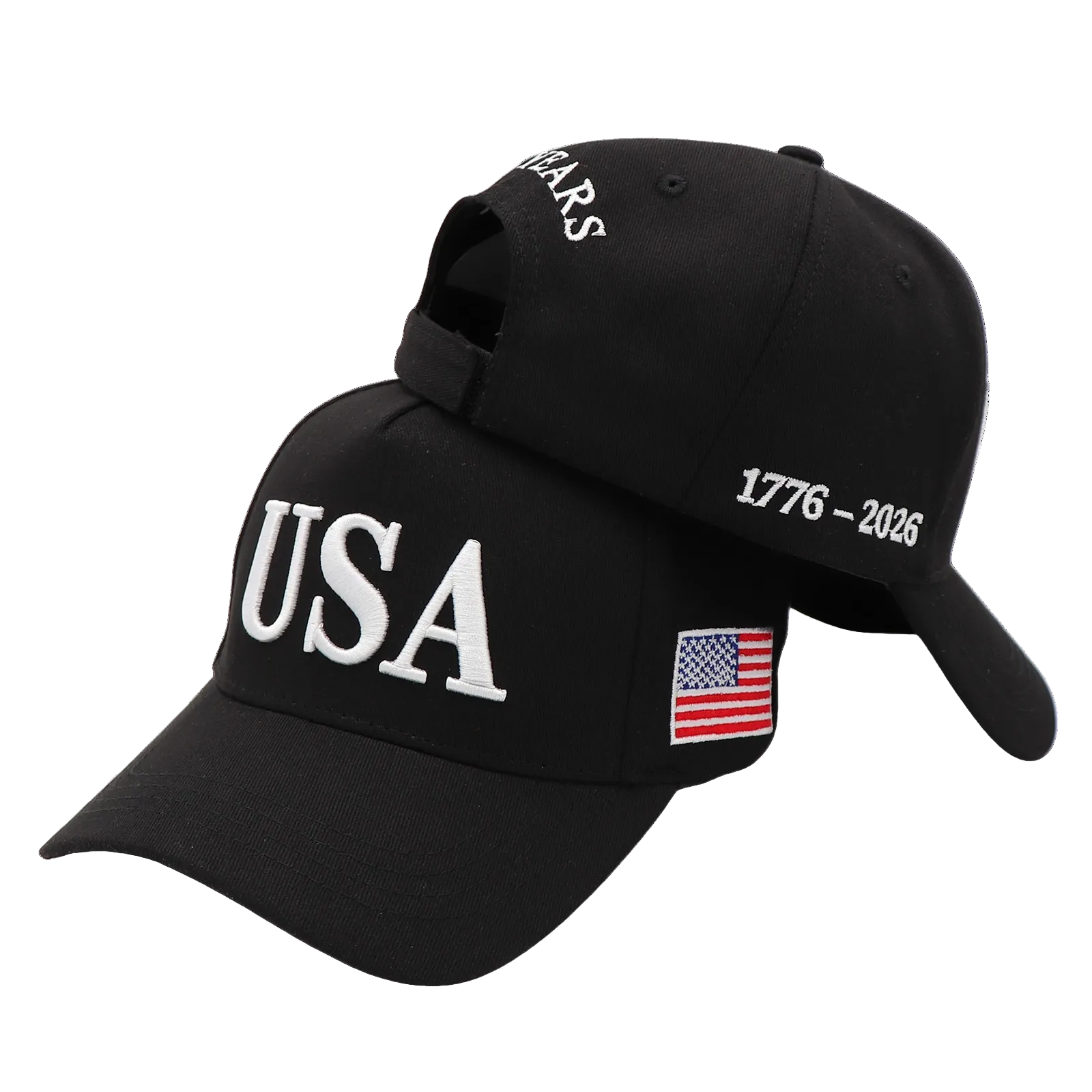 USA 250th Anniversary Hat (1776–2026) — U.S.A. Embroidered Semiquincentennial Cap