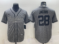 Men's Las Vegas Raiders Josh Jacobs #28 Gray Player Jerseys Joint Edition