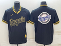 Men's Kansas City Royals Black Alternate Replica Team Logo Jerseys