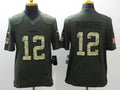 Men's Green Bay Packers Aaron Rodgers #12 Army Green Game Jerseys