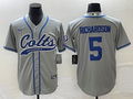Men's Indianapolis Colts Anthony Richardson #5 Gray Game Jerseys Joint Edition