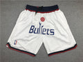 Men's Washington Wizards White Basketball Shorts1