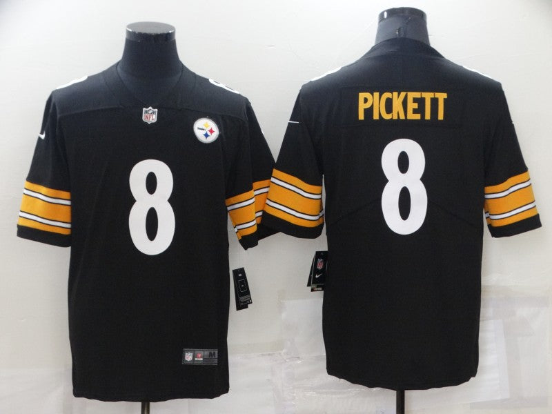 Men's Pittsburgh Steelers Kenny Pickett #8 Black Game Jerseys