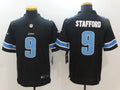 Men's Detroit Lions Matthew Stafford #9 Black Game Jerseys