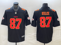 Men's Kansas City Chiefs Travis Kelce #87 Black Fashion Game Jerseys
