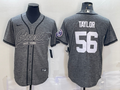 Men's New York Giants Lawrence Taylor #56 Gray Game Jerseys Joint Edition