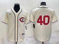 Men's Chicago Cubs Rich Harden #40 Cream Player Name Jerseys