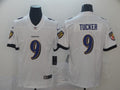 Men's Baltimore Ravens Justin Tucker #9 White Game Player Jerseys