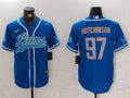 Men's Detroit Lions Aidan Hutchinson #97 Blue Player Jerseys