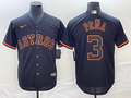 Men's Houston Astros Jeremy Pena #3 Black Authentic Game Jerseys