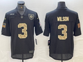 Men's Pittsburgh Steelers Russell Wilson #3 Black Team Game Jerseys