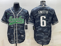 Men's Philadelphia Eagles DeVonta Smith #6 Grey Camouflage Game Jerseys Joint Edition