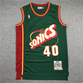 Men's Seattle Supersonics Shawn Kemp #40 Green Throwback Swingman Jersey