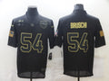 Men's New England Patriots Tedy Bruschi #54 Black Game Jerseys