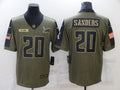 Men's Detroit Lions Barry Sanders #20 Brown Game Jerseys