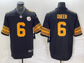 Men's Pittsburgh Steelers Patrick Queen #6 Black Game Player Jerseys