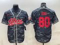Men's San Francisco 49ers Jerry Rice #80 Grey Camouflage Player Jerseys Joint Edition