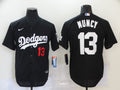 Men's Los Angeles Dodgers Max Muncy #13 Black Stitched Jerseys