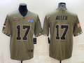 Men's Buffalo Bills Josh Allen #17 Olive 2022 Salute To Service Limited Jerseys
