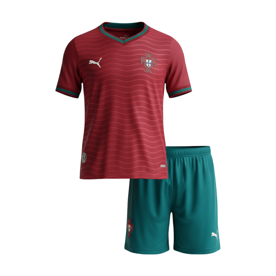 Kids Portugal Home Soccer Kits World Cup 2026
