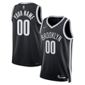 Men's Brooklyn Nets Black 2021/22 Diamond Swingman Custom Jerseys - Icon Edition