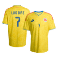 LUIS DíAZ #7 Colombia Home Soccer Jersey World Cup 2026