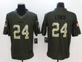 Men's Las Vegas Raiders Marshawn Lynch #24 Army Green Game Jerseys