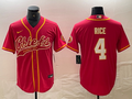 Men's Kansas City Chiefs Rashee Rice #4 Red Player Jerseys Joint Edition