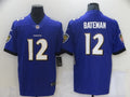 Men's Baltimore Ravens Rashod Bateman #12 Purple Game Jerseys