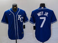 Men's Kansas City Royals Bobby Witt Jr. #7 Royal Replica Player Jerseys