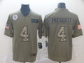 Men's Dallas Cowboys Dak Prescott #4 Brown Team Game Jerseys