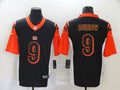 Men's Cincinnati Bengals #9 Joe Burrow Black Game Player Jerseys