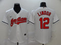 Men's Cleveland Guardians Francisco Lindor #12 White Replica Baseball Jerseys