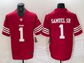 Men's San Francisco 49ers Deebo Samuel Sr #1 Scarlet Vapor F.U.S.E. Limited Jerseys