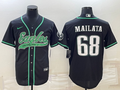 Men's Philadelphia Eagles Jordan Mailata #68 Black Game Jerseys Joint Edition