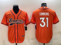 Men's Denver Broncos Justin Simmons #31 Orange Game Jerseys Joint Edition
