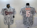 Men's Chicago Bears Rome Odunze #15 Arctic Camo 2024 Salute to Service Player Jerseys