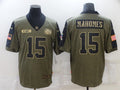Men's Kansas City Chiefs #15 Patrick Mahomes Brown Player Game Jerseys