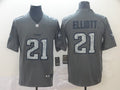 Men's Dallas Cowboys Ezekiel Elliott #21 Gray Player Game Jerseys