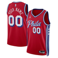 Men's Philadelphia 76ers Red 2022/23 Swingman Custom Jerseys - Statement Edition