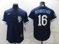 Men's Kansas City Royals Andrew Benintendi #16 Navy Replica Baseball Jerseys
