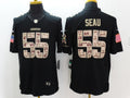Men's Los Angeles Chargers Junior Seau #55 Black Game Player Jerseys